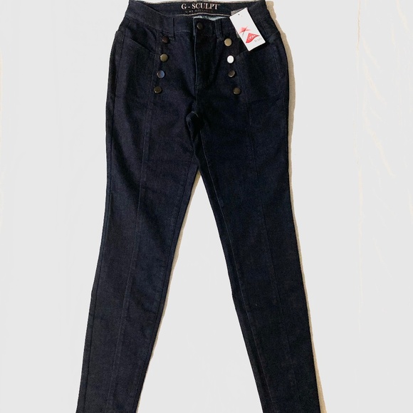 NWT G by Guiliana G Sculpt Dark Navy Skinny Ankle Jeans - Picture 2 of 9